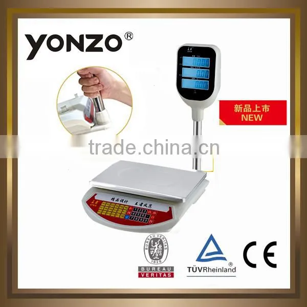 Yonzo New Model White Abs Housing Electronic Scale With Pole