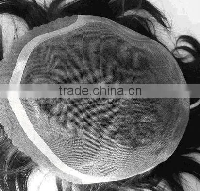 Express Hot Selling Human Hair Toppers, Mono Topper Wig for Men photo-2