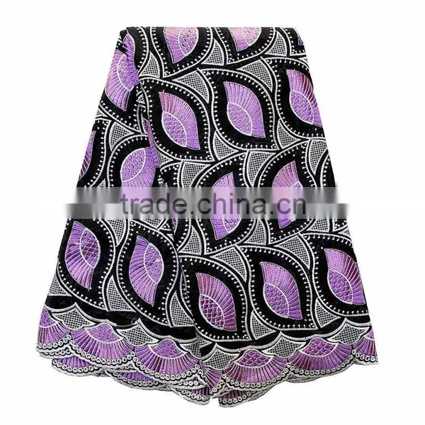 Latest Heavy Cotton Lace Fabric Embroidery/wholesale African Lace Fabrics Tulle Quality Choice
