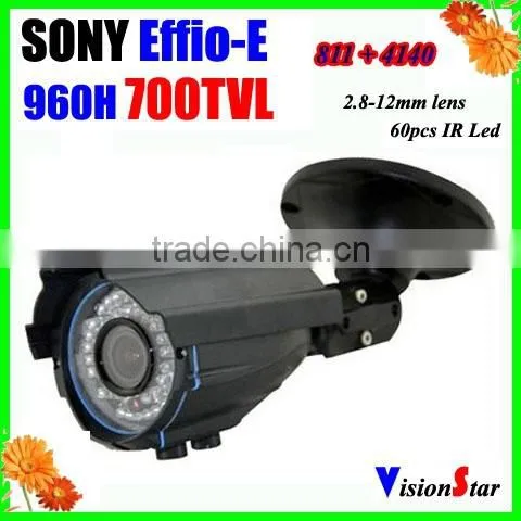 Surveillance Color Camera Outdoor 960h Ccd Sensor Sony Effio-E 700tvl Manual Zoom Lens 2.8-12mm Cctv Bullet Camera photo-2