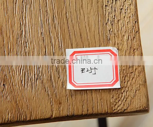 Vintage Wooden Side Table With Metal Legs photo-4