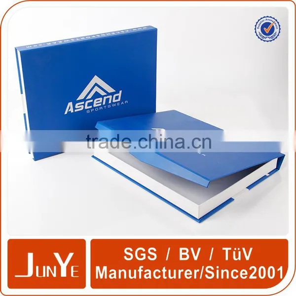 Guangzhou Factory High End Custom Blue Book Clothing Box