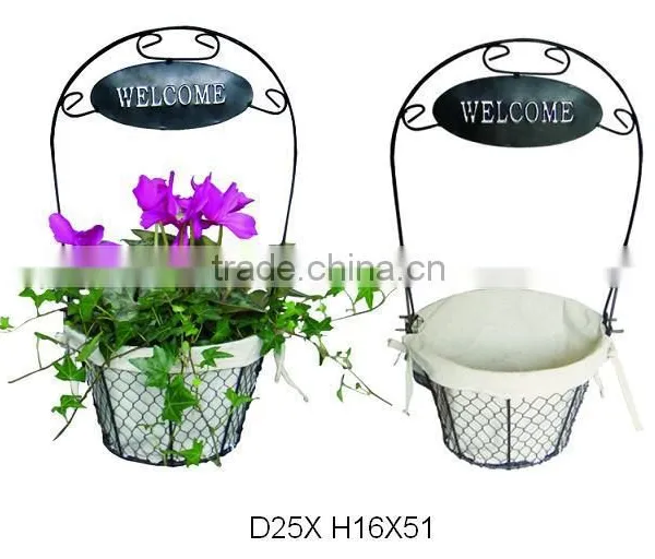 Chicken Wire Flower Basket for Home Decor