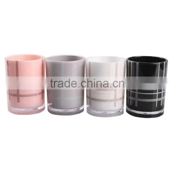 British Style Bath Accessory Set Plastic Double Wall Tumbler photo-2
