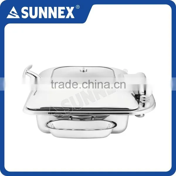 Sunnex Promotional Stylish Highly Polished Stainless Steel Full Size 5.5 Ltr / 5.8 U.S. Qt Induction Chafing Dish photo-3