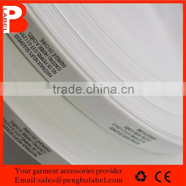 Directly Factory Professional Custom Polyester Satin Garment Care Label in Roll photo-3