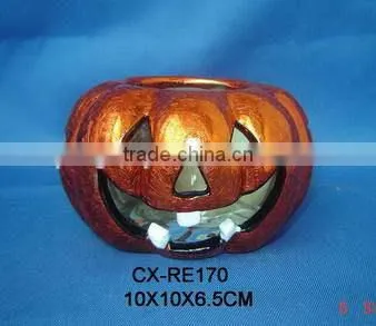 Ceramic Pumpkin Candle Holder for Halloween Decoration photo-3