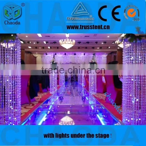 Alumninum Adjustable Acrylic Glass Wedding Stage Backdrop Design Quality Choice
