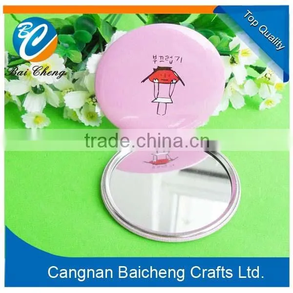 Promotion Custom Tin Pocket Mirror Round Cosmetic Mirror photo-3