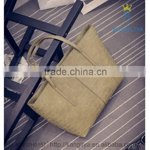 Crocodile Pattern Handbag Ladies Big Stylish Bags New Designer Document Bag
