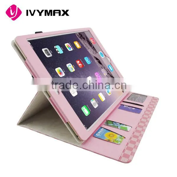 High Quality Credit Card and Flip Stand Leather Tablet Case for IPAD PRO Quality Choice photo-3