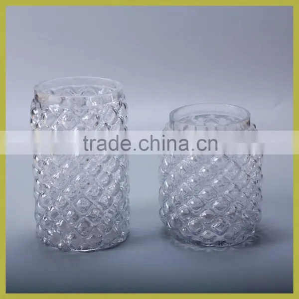 Glass Cylinder Vases Set of 2