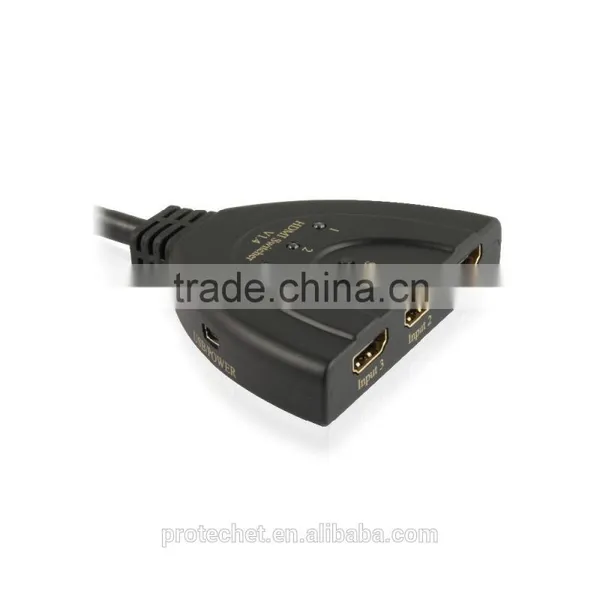 HDMI 3X1 Switcher Pigtail Support Full 3D and 4K With USB Cable photo-4