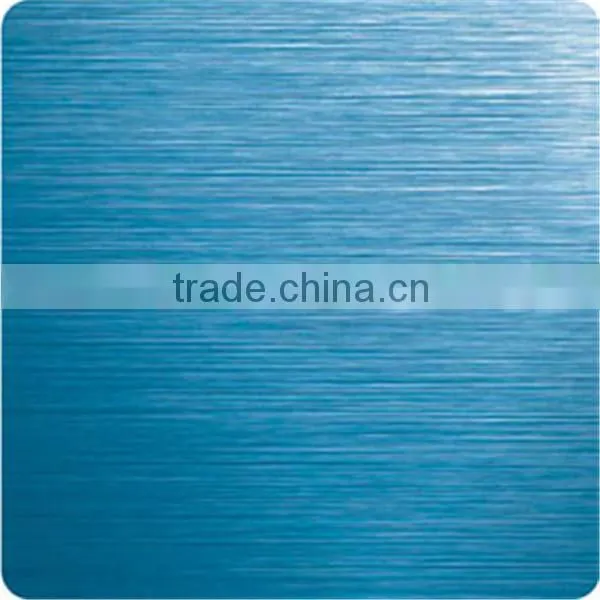 Hairline Finishing Blue Color Good Quality Hairline Stainless Steel Sheet