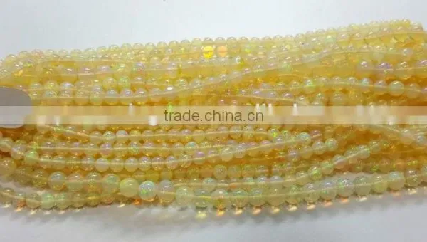 #EZZ Top Quality Round Plain Bead Strand Ethiopian Opal photo-3