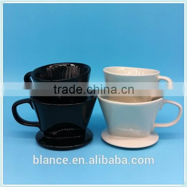 Ceramic Porous Coffee Filter in 101 and 102 Design Black and White Coffee Dripper photo-3