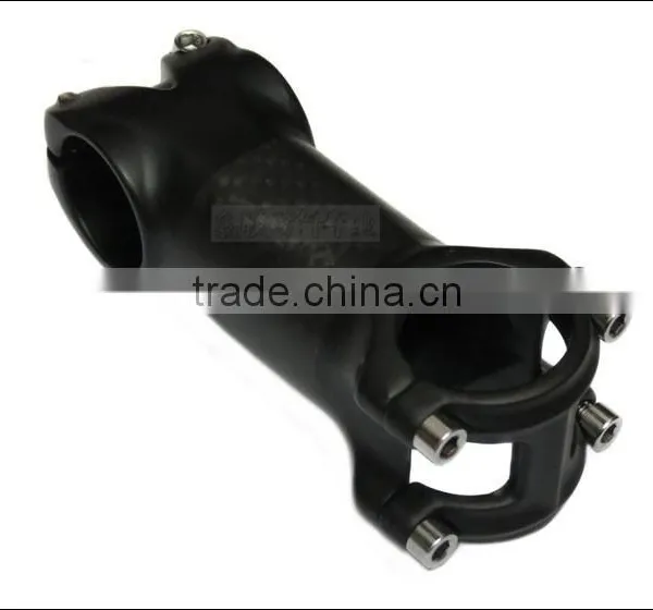 OEM No Logo Aluminium Plus 3K Carbon Fiber Bicycle Stem Rise Road Bicycle Accessories Bike Parts Black 90-110mm ST2341 photo-3