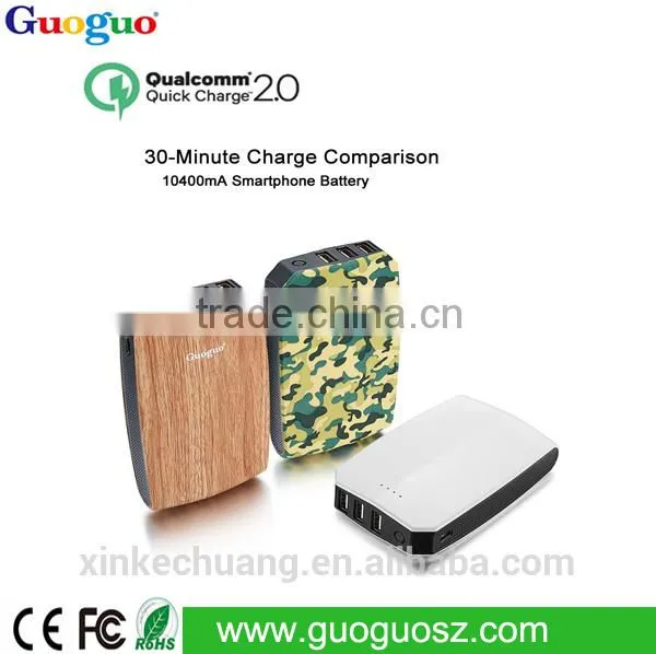 2016 Qualcomm Certified Quick Charge QC 2.0 Quick Charge Power Bank 10000mah for Cellular