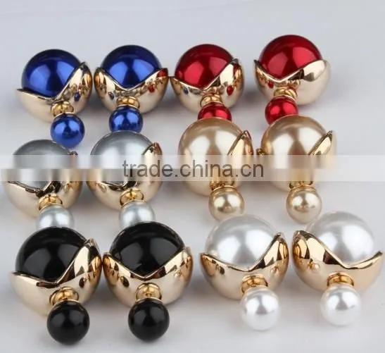 Fashion Body Jewelry Stainless Steel Gold Pearl Earring photo-4