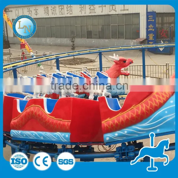 Amusement Playground Mini Roller Coaster Electric Kis Dragon Train photo-2