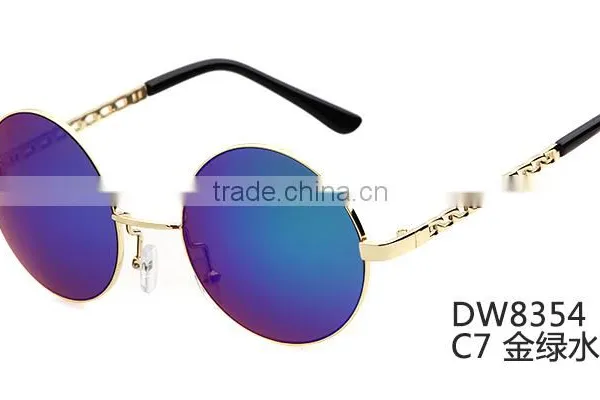 YWGX FDA CE UV400 Certification Restoring Ancient Ways Round Frame and Lens Sunglasses photo-3