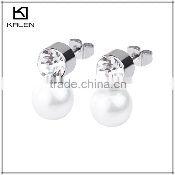 Vogue Big Pearl, Flower With Fake Diamond Design Jewelry From China KALEN JEWELRY photo-3