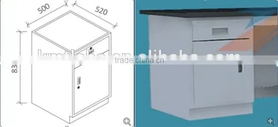 Best Price Under Bench Countertop Single Door Lab Metal Cabinet With Drawer & Tier Partitions for Lab Table photo-2