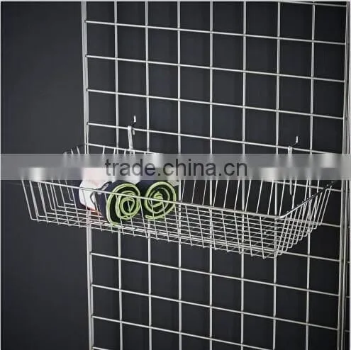 Iron Material Slatwall Gridwall Wire Display Basket photo-4