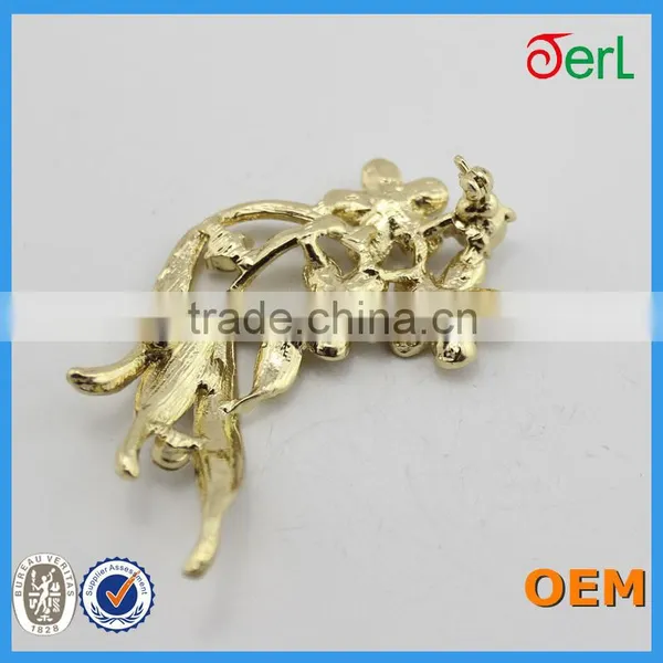 Rhinestone Silver Alloyed Factory Women Rhinestone Brooch photo-4