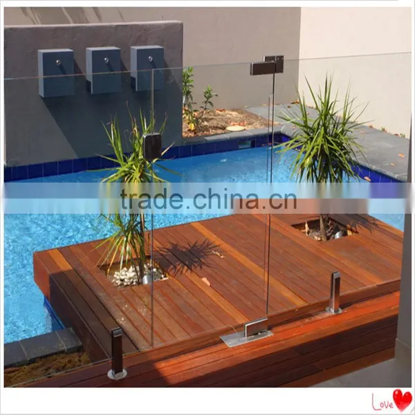 Frameless Glass Fence/handrails With Tempered Glass Fence Panel for Swimming Pool photo-3