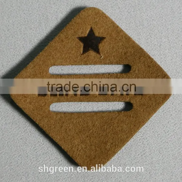 Durable Microfibre Leather Hangtag With Debossed Logo photo-2