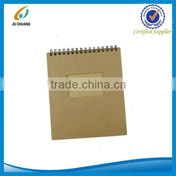 Kraft cover white paper spiral notebook