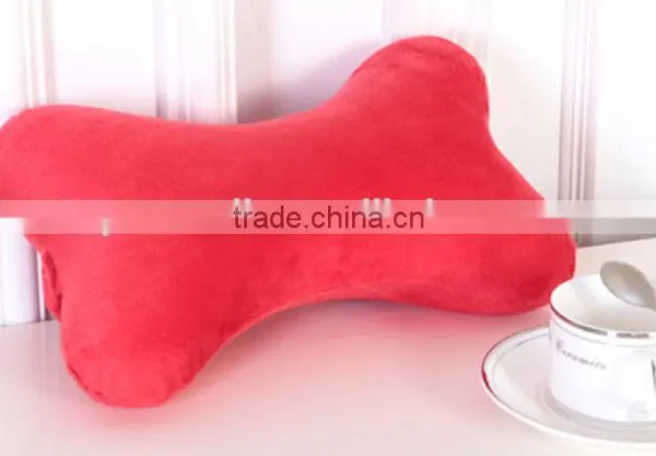 Bone Shape Memory Foam Car Neck Pillow, 100%polyester Velvet Cover photo-5