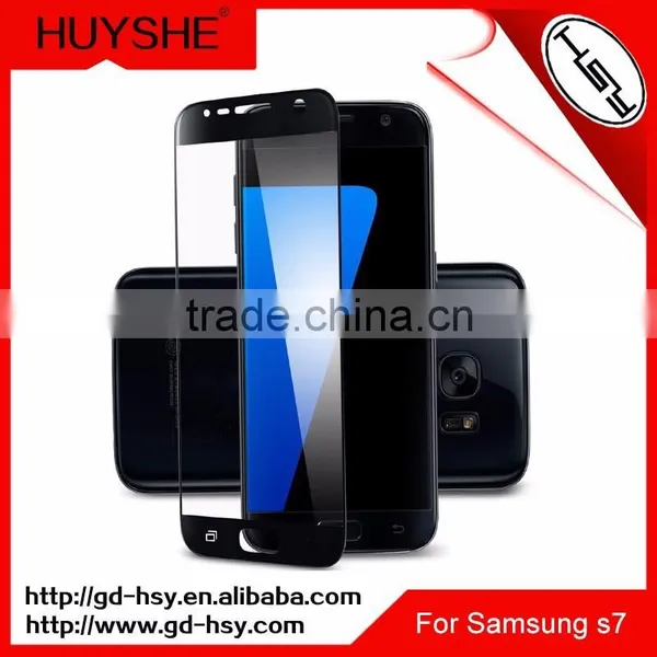 HUYSHE Hot Selling 3D Tempered Glass for Samsung Galaxy S7 Screen Protector