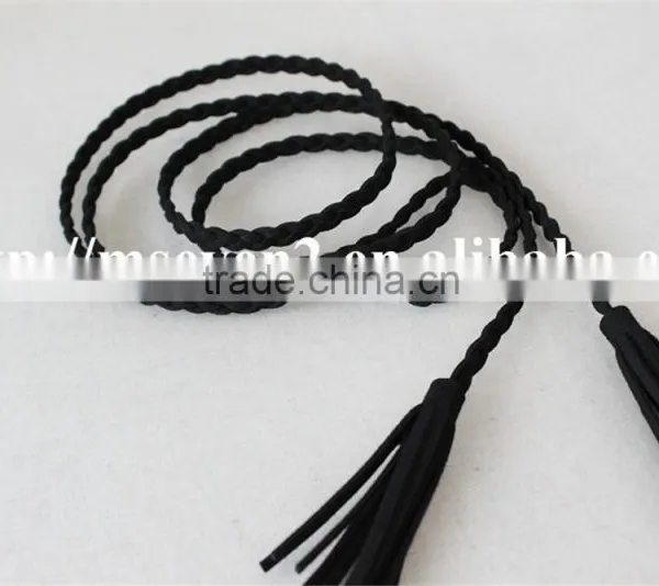 Customized Size Plastic Material Non-elastic Tessles Trim, Flexible Plastic Trim in Black for Jacket photo-3