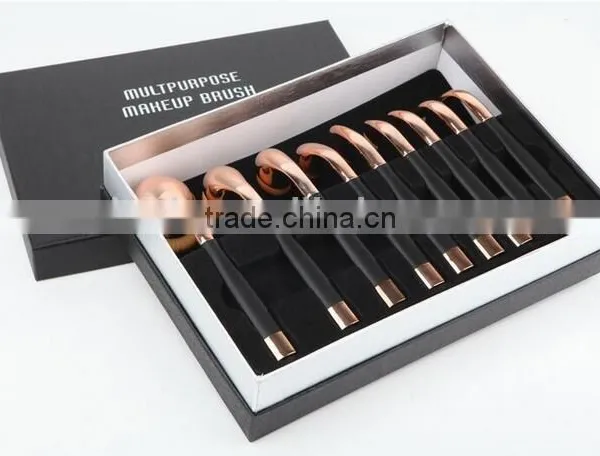 9pcs Smaller Mini Style Golf Toothbrush Makeup Brush Set / Oval Mini Golf Makeup Brush photo-3