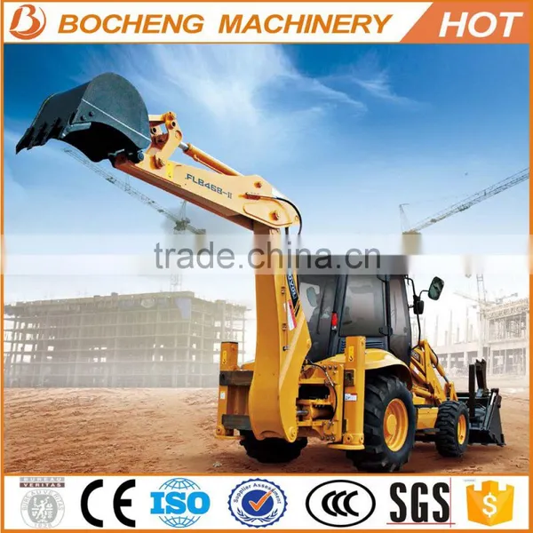 Multifunctional FLB468 FOTON LOVOL 95HP 1.0CBM H Type Leg Four Wheel Drive With Price Tractor Backhoe photo-3