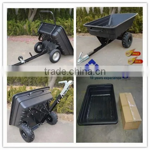 Heavy duty outdoor utility pulled garden tractor trailer