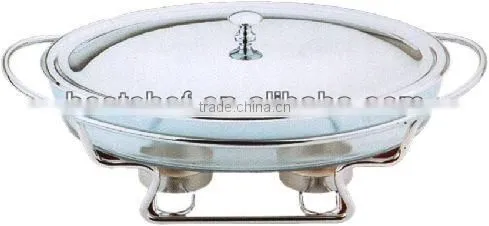 Oval Food Warmers With Chorme Line Stand
