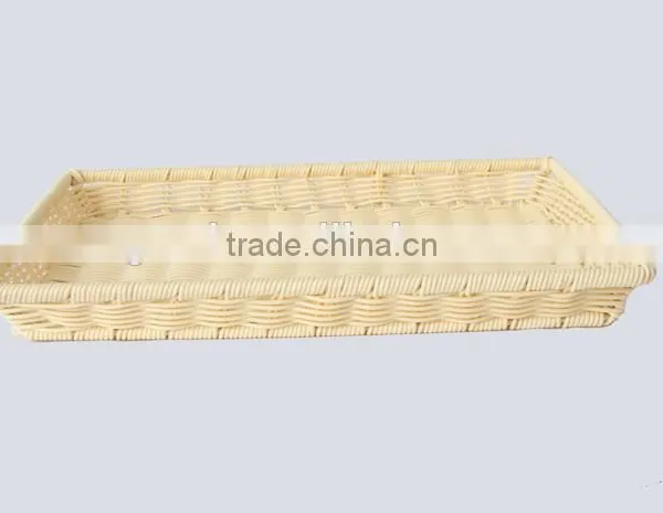 PE Rattan Woven Supermarket Kitchen Storage Food Basket Fruit Storage Equipment photo-6