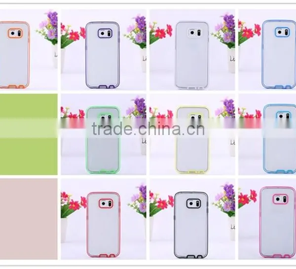 TPU PC Transparent Color Protective Phone Case for Samsung S6 Edge photo-6