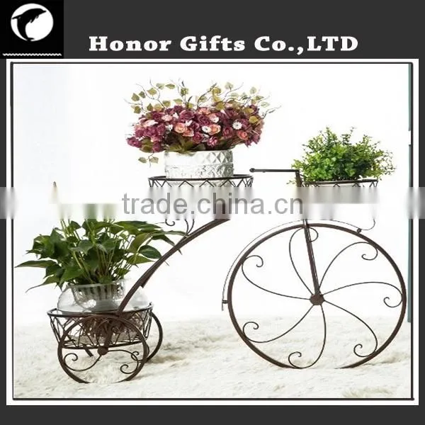 Decorative Wrought Iron Bicycle Plant Stand Iron Bicycle Plant Stand photo-2