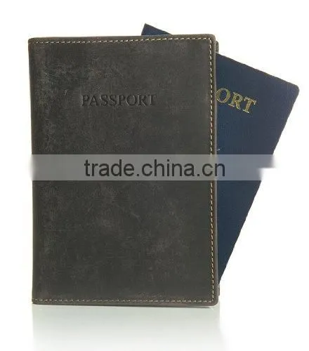 RFID Blocking Leather Passport Cover / Holder Wallet Case Hold Credit Card
