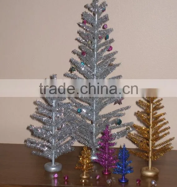 Tabletop Silver Aluminum Christmas Tree photo-2
