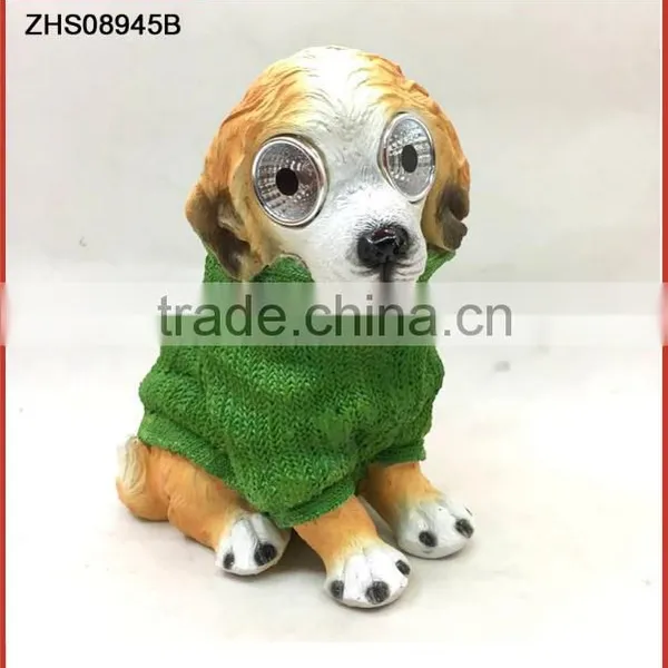 Newly Hallway Lamp Resin Dog Solar Direct Outside Post Light photo-3