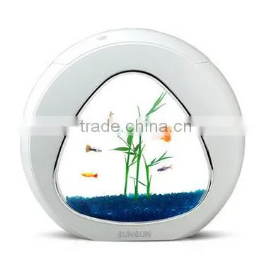 USB Desktop ABS Acrylic Aquarium Fish Tank With LED Light Water Pump