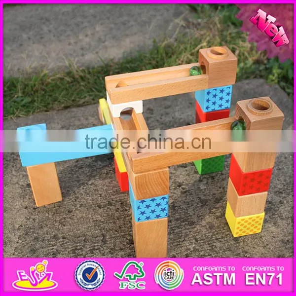2016 New Design Building Blocks Funny Children Wooden Marble Run Toys W13A126 photo-5