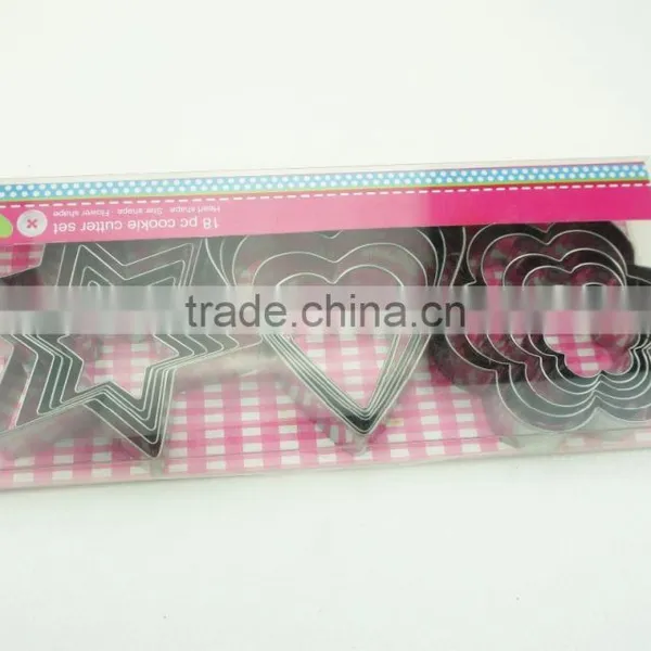 47033 18 Pcs Star Heart Flower Shape Cake Cookie Cutter ,fondant Cake Decorating Tools photo-6