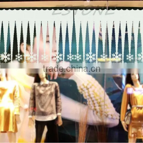 Cheap 2pcs White Snowflake Ice Strip Christmas X'mas Window Decoration Ornament Party photo-6