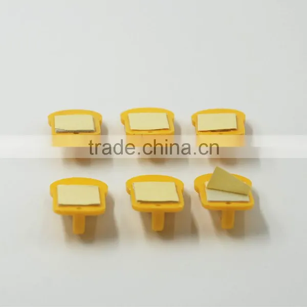 Set of 6 Yellow Smile Face Household Plastic Self Adhesive Wall Hook photo-3
